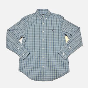 Vineyard Vines Classic Fit Tucker Blue Plaid Shirt Size Small
